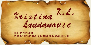 Kristina Laudanović vizit kartica